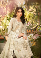 (MF0010) ELAF| UNSTITCHED 3PC CHIKKANKARI HEAVY EMB PREMIUM LAWN WITH READY TO WEAR KHAADI-NET EMB DUPATTA