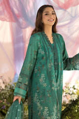 (MF1247) SOBIA NAZIR| UNSTITCHED 3PC HEAVY EMB PREMIUM LAWN WITH READY TO WEAR CHIFFON EMB DUPATTA