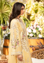 (MF1236) ROSHNE| UNSTITCHED 3PC HEAVY EMB PREMIUM LAWN WITH READY TO WEAR KHAADI-NET EMB DUPATTA