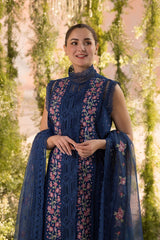 (MF1218) SOBIA NAZIR | UNSTITCHED 3PC HEAVY EMB LAWN WITH READY TO WEAR CHIFFON EMB DUPATTA