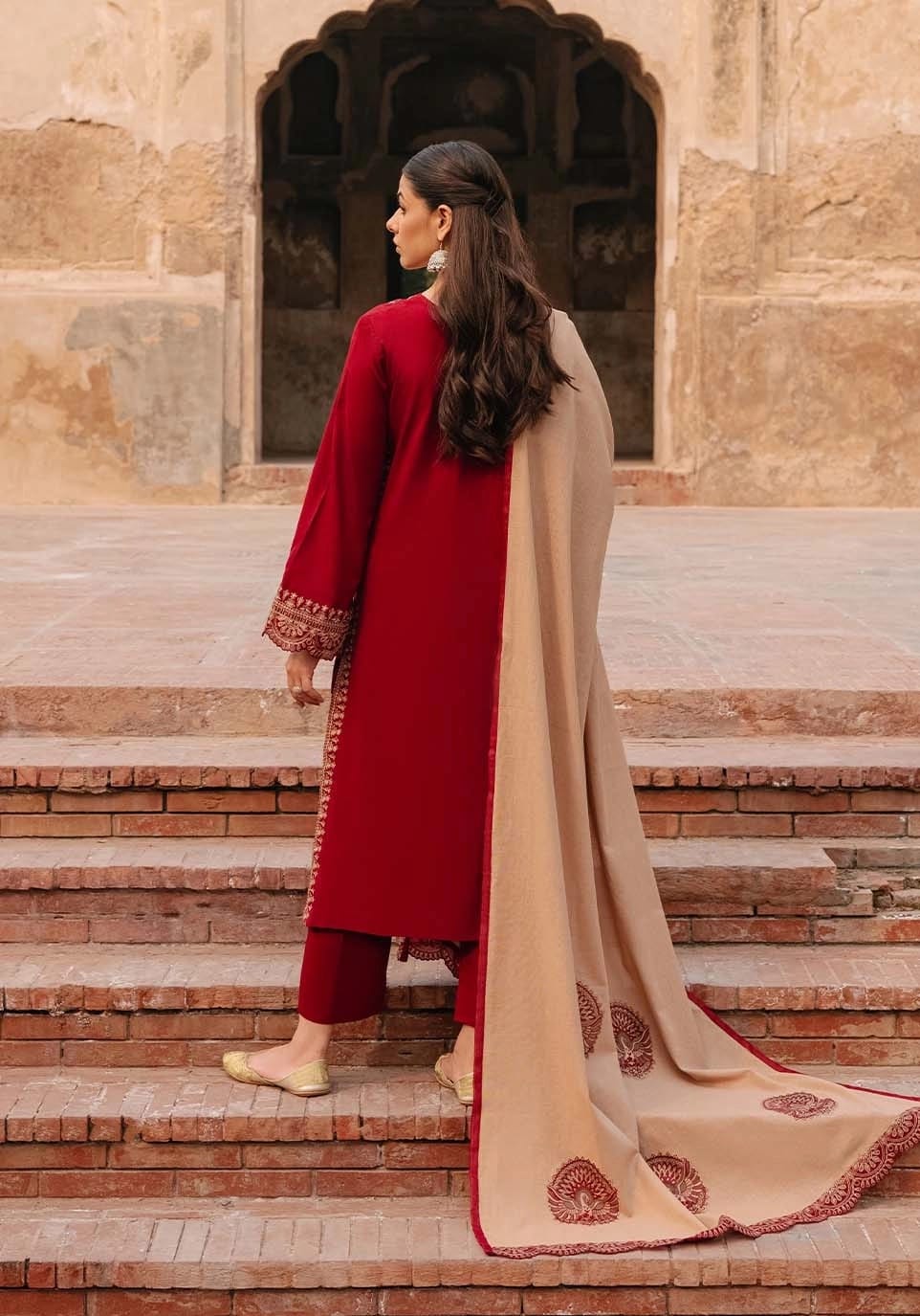 Zarqash — 3pc on emb Lawn with Chiffon Emb Dopatta image 5