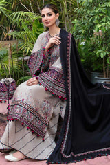 Jazmin on heavy emb Dhanak with Dhanak emb shawl