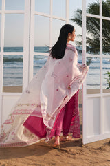 (MF008) QALAMKAR| UNSTITCHED 3PC HEAVY EMB PREMIUM LAWN WITH READY TO WEAR PRINTED EMB DUPATTA