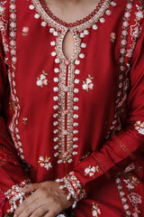 Cross Stich — 3pc on emb Lawn with Diamond Dopatta image 3