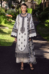 (MF1242) JADE| UNSTITCHED 3PC HEAVY EMB PREMIUM LAWN WITH PRINTED CHIFFON DUPATTA