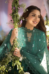 (MF1247) SOBIA NAZIR| UNSTITCHED 3PC HEAVY EMB PREMIUM LAWN WITH READY TO WEAR CHIFFON EMB DUPATTA
