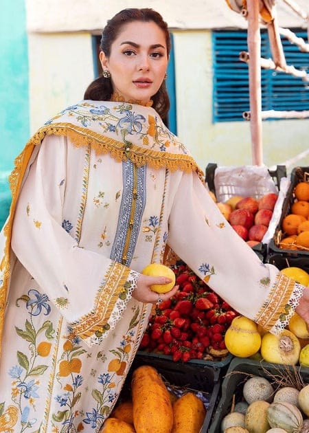 Zaha by Èlan — 3pc Available on Fine Quality Lawn with Chiffon Emb Dopatta image 1