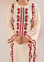 ZARIF ON UNSTITCHED 3PC DHANAK EMB WITH PRINTED WOOL SHAWL