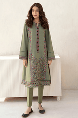 Jazmin — 3pc on emb Lawn with silk simple Dopatta image 3
