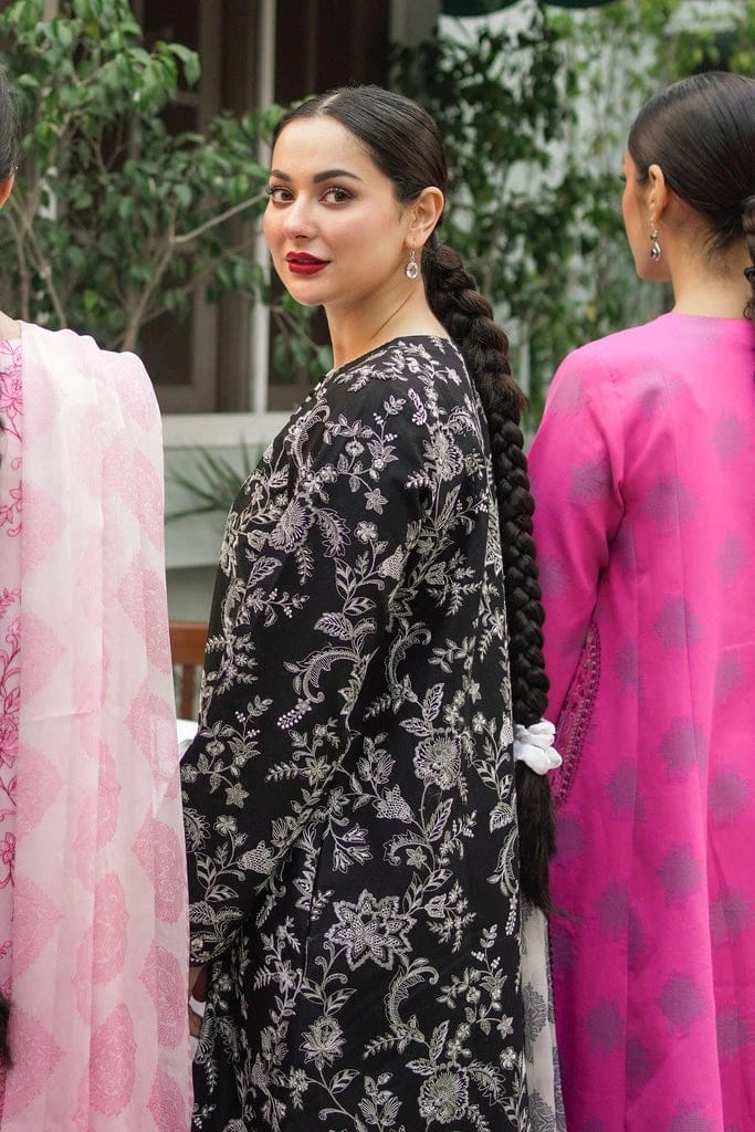 Zarashahjahan — 3pc on emb Lawn with Chiffon Emb Dopatta image 3