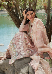 (MF1244) CRIMSON| UNSTITCHED 3PC HEAVY CHIKKANKARI PREMIUM LAWN WITH READY TO WEAR 4SIDE CUTWORK KHAADI-NET EMB DUPATTA