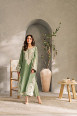 (MF1284) MIRANA| UNSTITCHED 3PC HEAVY EMB PREMIUM LAWN WITH READY TO WEAR CHIFFON EMB DUPATTA