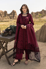 (MF1247) RANG RASIYA| UNSTITCHED 3PC HEAVY EMB PREMIUM LAWN WITH READY TO WEAR KHAADI-NET EMB AND PRINTED DUPATTA