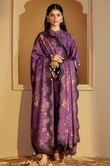 Cross stich — 3pc on emb Lawn with voil diamond Dopatta image 1