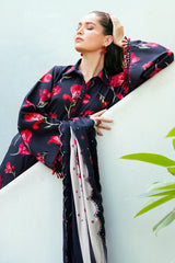 Baroque — 3pc on Digital Lawn with 4 side printed Lawn Dopatta image 3