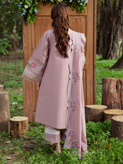 (MF123) PARISHAY| UNSTITCHED 3PC HEAVY EMB PREMIUM LAWN WITH READY TO WEAR EMB 4 SIDE KHAADI NET DUPATA