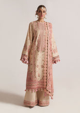 (MF1216) HUSSAIN REHAR| UNSTITCHED 3PC HEAVY EMB LAWN WITH EMB READY TO WEAR CHIFFON DUPATTA