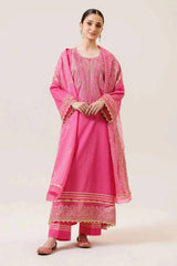 Nishat — 3pc on emb Lawn with Chiffon Emb Dopatta image 2