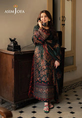 (MF1234) ASIM JOFA| UNSTITCHED 3PC HEAVY EMB LAWN WITH EMB KHAADI-NET DUPATTA