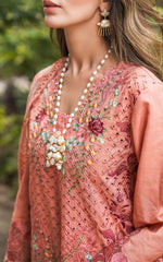 (MF1248)ASIFA AND NABEEL| UNSTITCHED 3PC HEAVY EMB PREMIUM LAWN WITH READY TO WEAR CUTWORK CHIFFON EMB DUPATTA