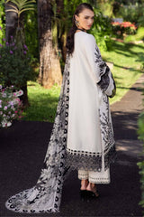 (MF1242) JADE| UNSTITCHED 3PC HEAVY EMB PREMIUM LAWN WITH PRINTED CHIFFON DUPATTA