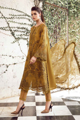 MAARIA.B — 3pc Available on Fine Quality Lawn with Chiffon Emb Dopatta image 1