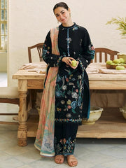 Zarashahjahan — 3pc on emb Lawn with Chiffon Emb Dopatta image 1