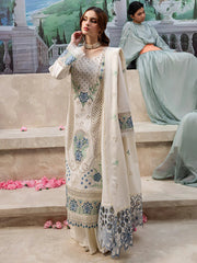 QALAMKAR ON UNSTITCHED 3PC HEAVY DHANAK EMB WITH DHANAK EMB SHAWL