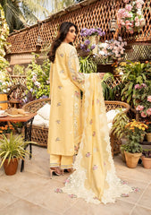 (MF1236) ROSHNE| UNSTITCHED 3PC HEAVY EMB PREMIUM LAWN WITH READY TO WEAR KHAADI-NET EMB DUPATTA