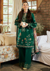 Zara shahjahan — 3pc on emb Lawn with Diamond Dopatta image 0