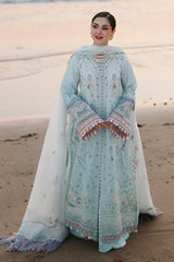 (MF006)QALAMKAR|UNSTITCHED 3PC HEAVY EMB PREMIUM LAWN WITH READY TO WEAR KHAADI-NET EMB DUPATTA