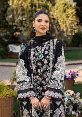 (MF514) ELAF| UNSTITCHED 3PC HEAVY EMB LAWN WITH EMB CUTWORK READY TO WEAR CHIFFON DUPATTA