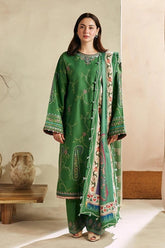 Zarashahjahan — 3pc on emb Lawn with Digital Dimond print Dopatta image 0