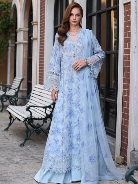 Bareeze — 3pc on emb Lawn with Chiffon Emb Dopatta image 0