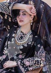 (MF122) QALAMKAR| UNSTITCHED 3PC HEAVY CHIKKANKARI PREMIUM LAWN WITH READY TO WEAR SLUB EMB PREMIUM DUPATTA