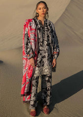 MAARIA.B — 3pc on Digital Lawn with Lawn 4 side printed Dopatta image 0