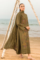(MF1227)RANG RASIYA| UNSTITCHED 3PC HEAVY EMB LAWN WITH READY TO WEAR CHIFFON EMB DUPATTA
