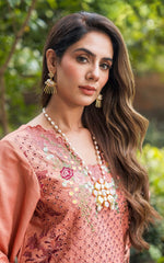 (MF1248)ASIFA AND NABEEL| UNSTITCHED 3PC HEAVY EMB PREMIUM LAWN WITH READY TO WEAR CUTWORK CHIFFON EMB DUPATTA