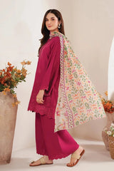 Garnet — 3pc on cheekan kari lawn with slan munnar printted dubbta image 2