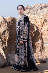 (MF122) QALAMKAR| UNSTITCHED 3PC HEAVY CHIKKANKARI PREMIUM LAWN WITH READY TO WEAR SLUB EMB PREMIUM DUPATTA
