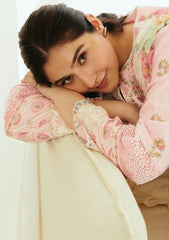 Zara shahjahan — 3pc on emb Lawn with Diamond Dopatta image 2