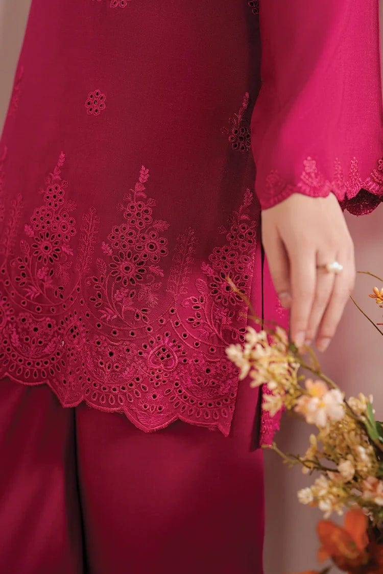 Garnet — 3pc on cheekan kari lawn with slan munnar printted dubbta image 3