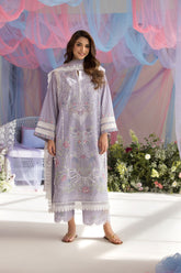 (MF1219) SOBIA NAZIR| UNSTITCHED 3PC HEAVY EMB LAWN WITH READY TO WEAR CUT WORK CHIFFON EMB DUPATTA
