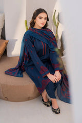 Jazmin — 3pc on emb lawn with slab munar printed dubbta image 2