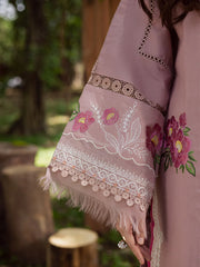 (MF123) PARISHAY| UNSTITCHED 3PC HEAVY EMB PREMIUM LAWN WITH READY TO WEAR EMB 4 SIDE KHAADI NET DUPATA
