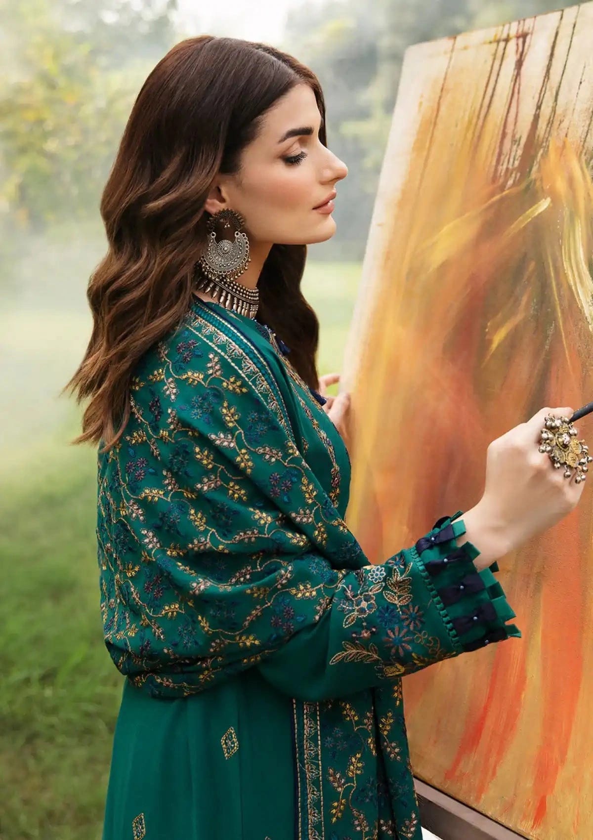 Ramsha — 3pc on emb Lawn with Chiffon Emb Dopatta image 4