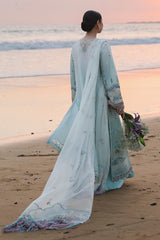 (MF006)QALAMKAR|UNSTITCHED 3PC HEAVY EMB PREMIUM LAWN WITH READY TO WEAR KHAADI-NET EMB DUPATTA