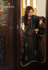(MF1234) ASIM JOFA| UNSTITCHED 3PC HEAVY EMB LAWN WITH EMB KHAADI-NET DUPATTA