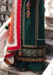 (MF1286) HUSSAIN REHAR| UNSTITCHED 3PC HEAVY EMB PREMIUM LAWN WITH KHAADI-NET PRINTED DUPATTA