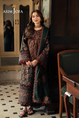 (MF1234) ASIM JOFA| UNSTITCHED 3PC HEAVY EMB LAWN WITH EMB KHAADI-NET DUPATTA